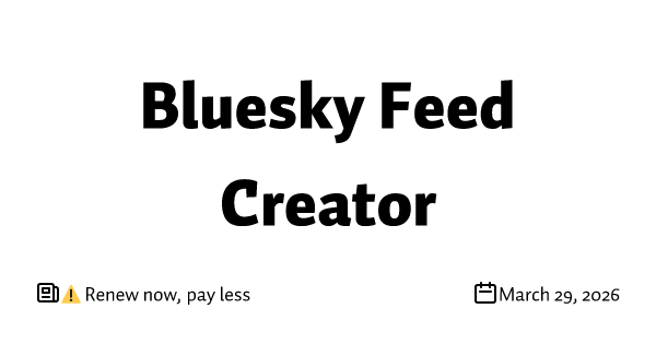 ⚠ Renew now, pay less