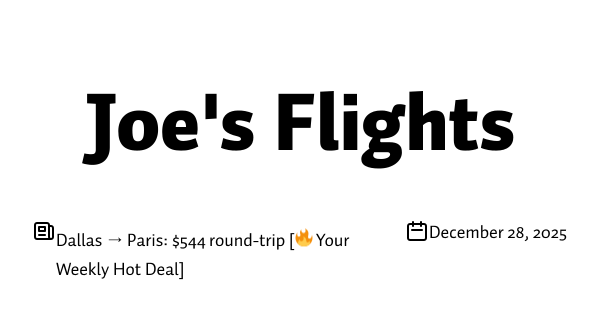 Dallas → Paris: $544 round-trip [🔥 Your Weekly Hot Deal]