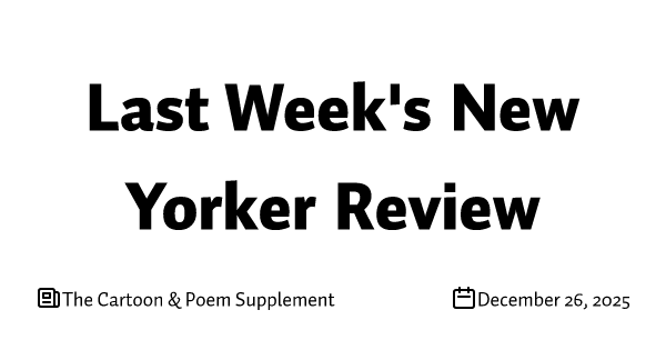 The Cartoon & Poem Supplement