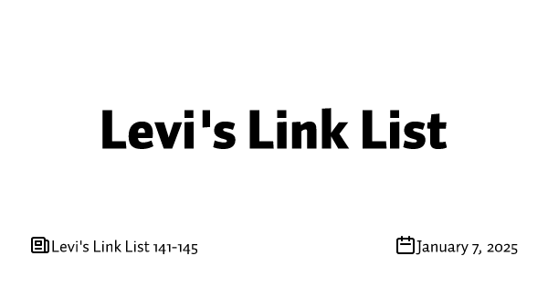 Levi's Link List 141-145
