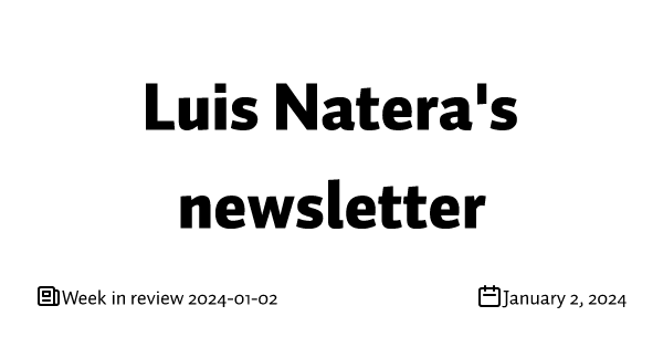 Week in review 2024-01-02