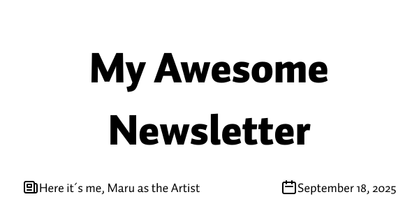 Here it´s me, Maru as the Artist 
