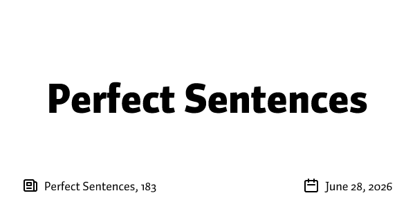 Perfect Sentences, 183
