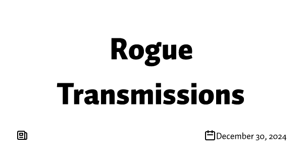 Everything I didn't do this year.