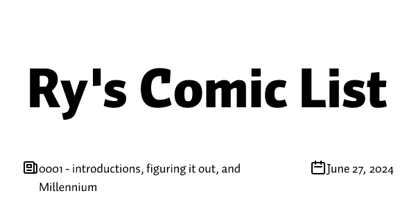 0001 - introductions, figuring it out, and Millennium