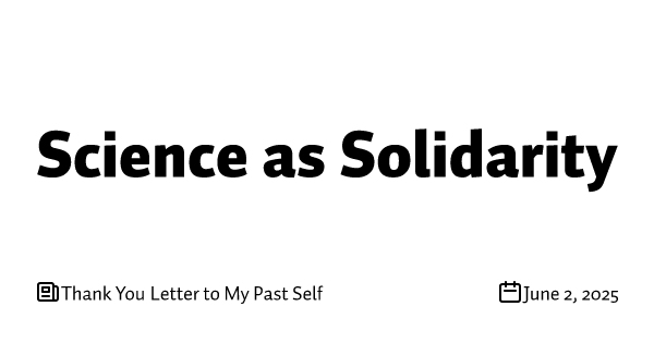 Thank You Letter to My Past Self