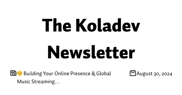 😮‍💨 Building Your Online Presence & Global Music Streaming Architecture