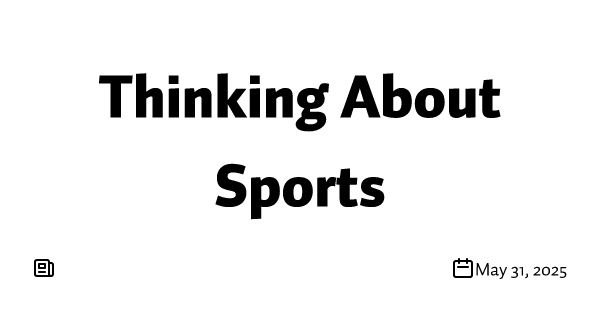 Hockey as International Relations, Women's Tennis Scheduling Woes, and Whatever the Enhanced Games are Trying to Do