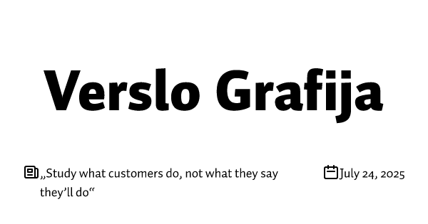 „Study what customers do, not what they say they’ll do“