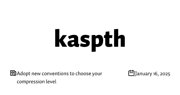 Adopt new conventions to choose your compression level