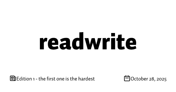 Edition 1 - the first one is the hardest