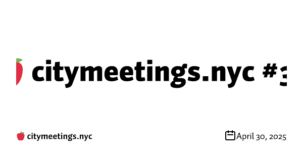 🍎 citymeetings.nyc #35