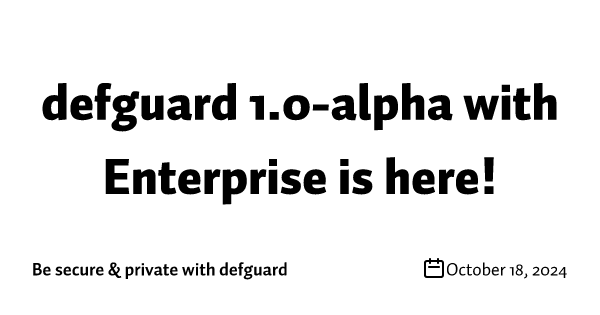 defguard 1.0-alpha with Enterprise is here!