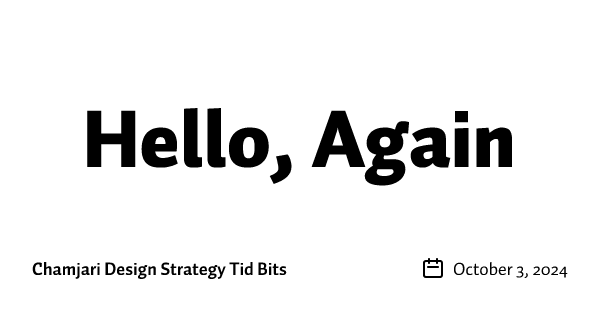 Hello, Again