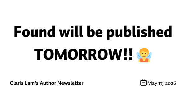 Found will be published TOMORROW!! 🧚 