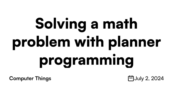 The deadline for the logic book is coming up! I'm hoping to have it ready for early access by either the end of this week or early next week. During a