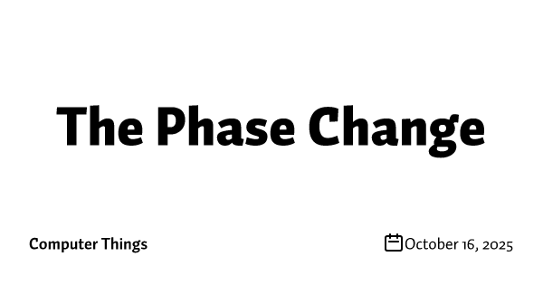 The Phase Change