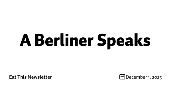 A Berliner Speaks