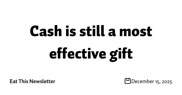 Cash is still a most effective gift