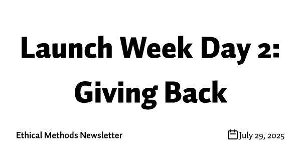 Launch Week Day 2: Giving Back