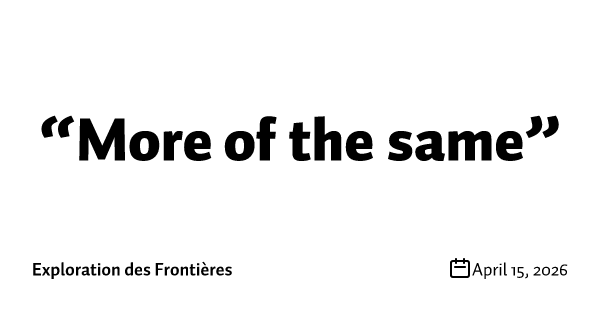 “More of the same”