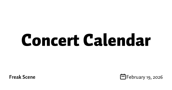 Concert Calendar