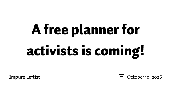 A free planner for activists is coming!