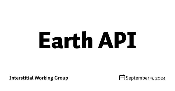 Earth API