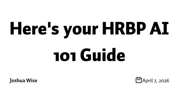 Here's your HRBP AI 101 Guide