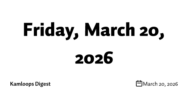 Friday, March 20, 2026