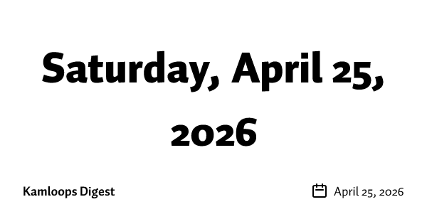 Saturday, April 25, 2026