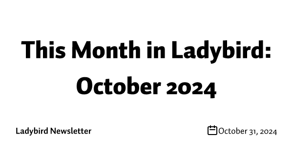 This Month in Ladybird: October 2024