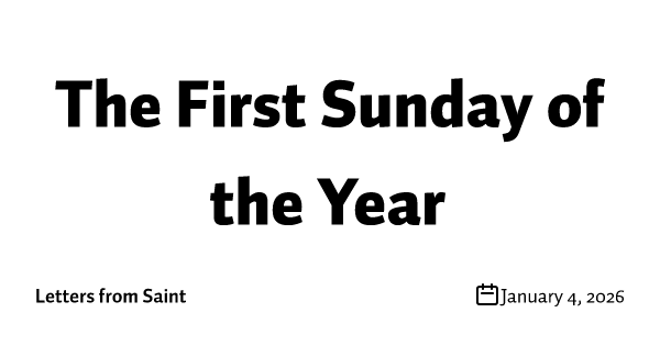 The First Sunday of the Year