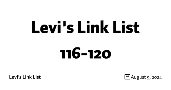 Levi's Link List 116-120