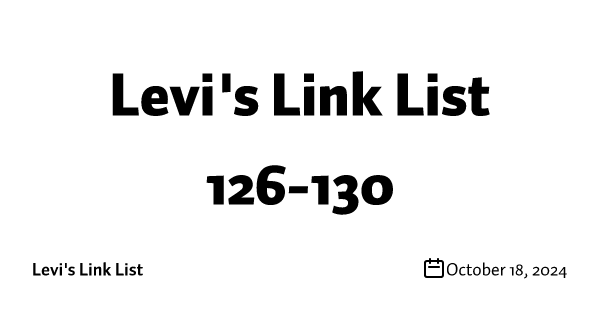 Levi's Link List 126-130