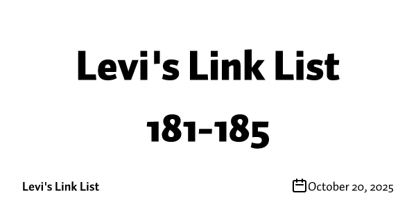 Levi's Link List 181-185