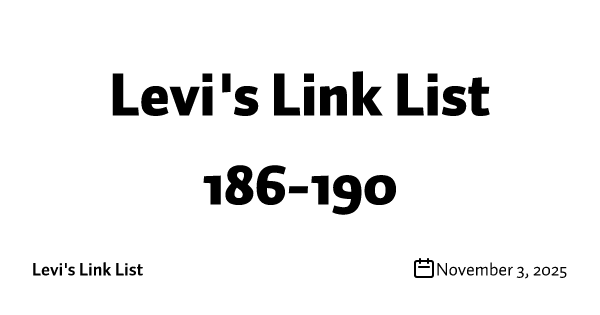 Levi's Link List 186-190