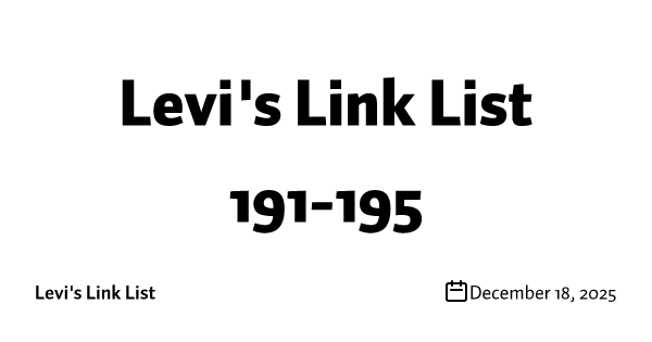Levi's Link List 191-195