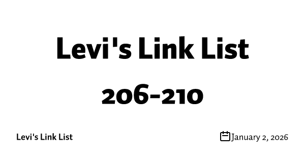 Levi's Link List 206-210