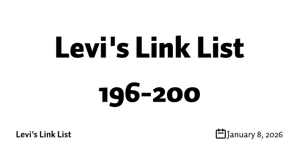Levi's Link List 196-200