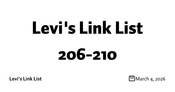 Levi's Link List 206-210