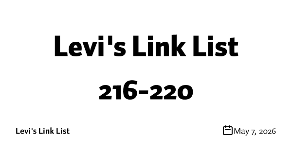 Levi's Link List 216-220