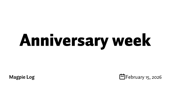 Anniversary week