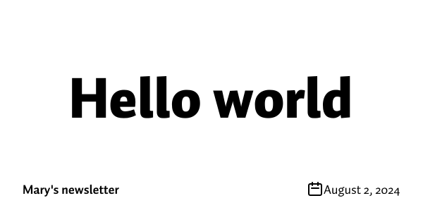 Hello world