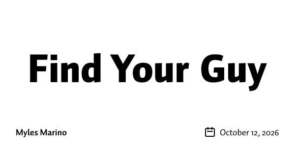 Find Your Guy