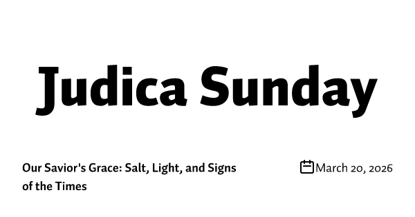 Judica Sunday
