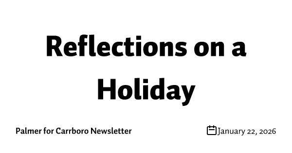 Reflections on a Holiday