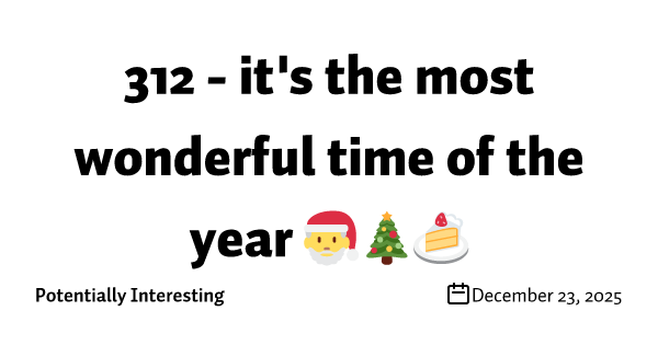 312 - it's the most wonderful time of the year 🎅🎄🍰