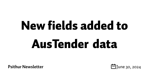 New field added to AusTender data