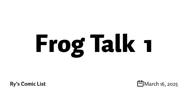 Frog Talk 1